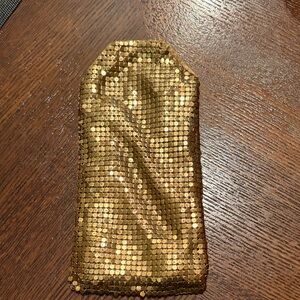 Vintage Gold Sequin Eyeglasses Case